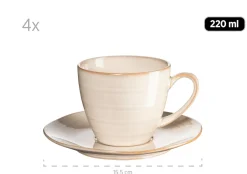 Die moderne Hausfrau Kaffeetassenset, Keramik Nottingham Beige