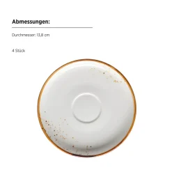 Die moderne Hausfrau Kaffeetassen-Set, Porzellan Pintar Beige / Braun