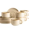 Die moderne Hausfrau Kaffeetassen-Set, Steinzeug Cordelia Sand
