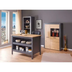 Die moderne Hausfrau Kücheninsel anthrazit