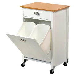 Die moderne Hausfrau Küchenwagen mit Mülltrennsystem weiß