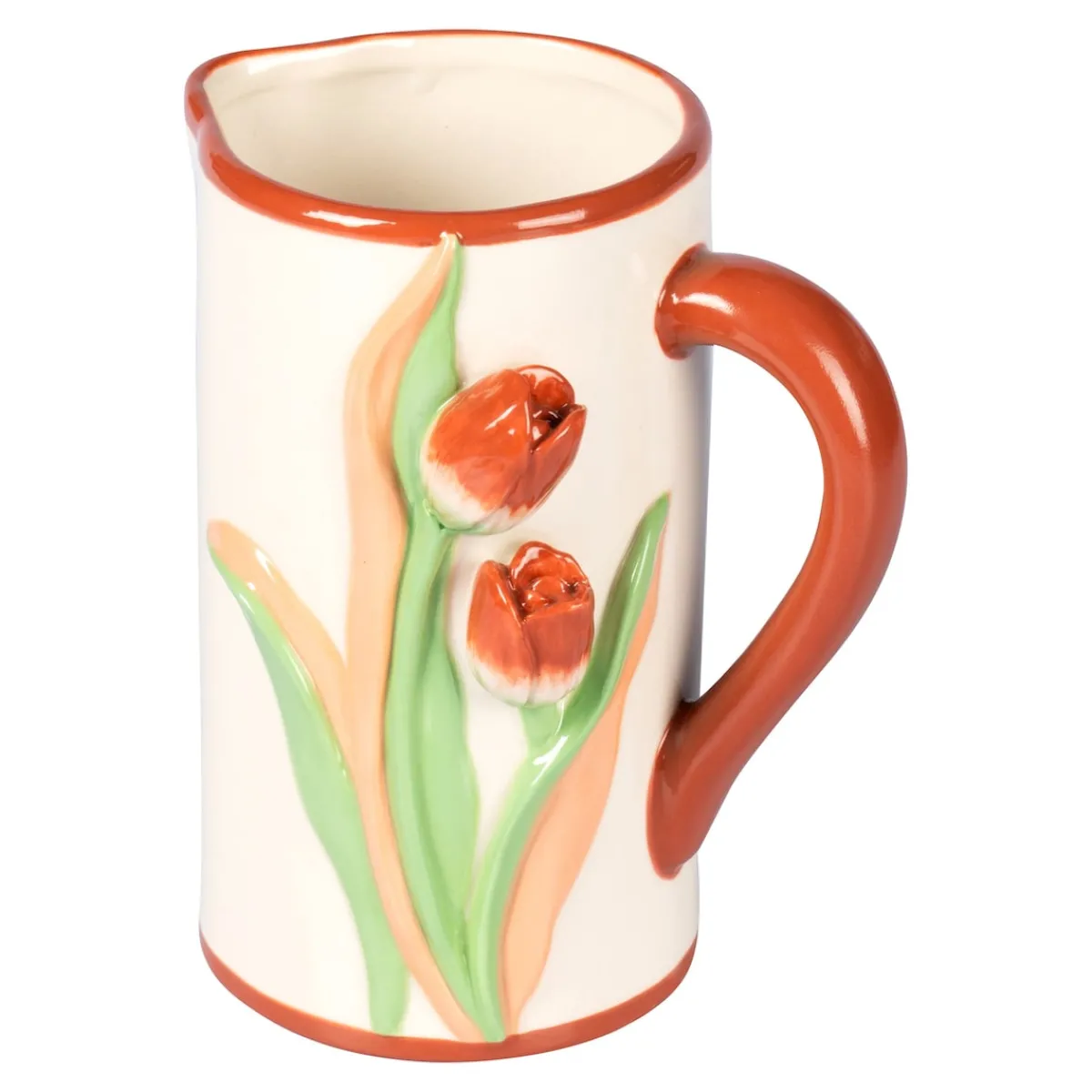 Die moderne Hausfrau Keramik-Krug "Tulpen", 1,14 l