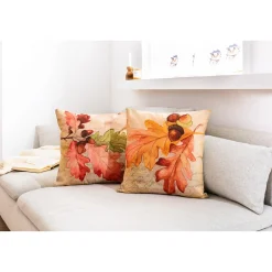 Die moderne Hausfrau ﻿Kissenhüllen „Goldener Herbst“, 2 Stück