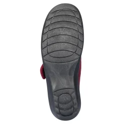 Damen Die moderne Hausfrau Kletthausschuh „Elegant“ bordeaux