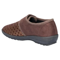 Damen Die moderne Hausfrau Kletthausschuh „Elegant“ schoko