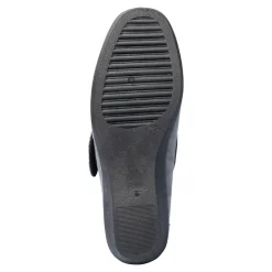 Damen Die moderne Hausfrau Klett-Hausschuh „Hanna“ warm anthrazit