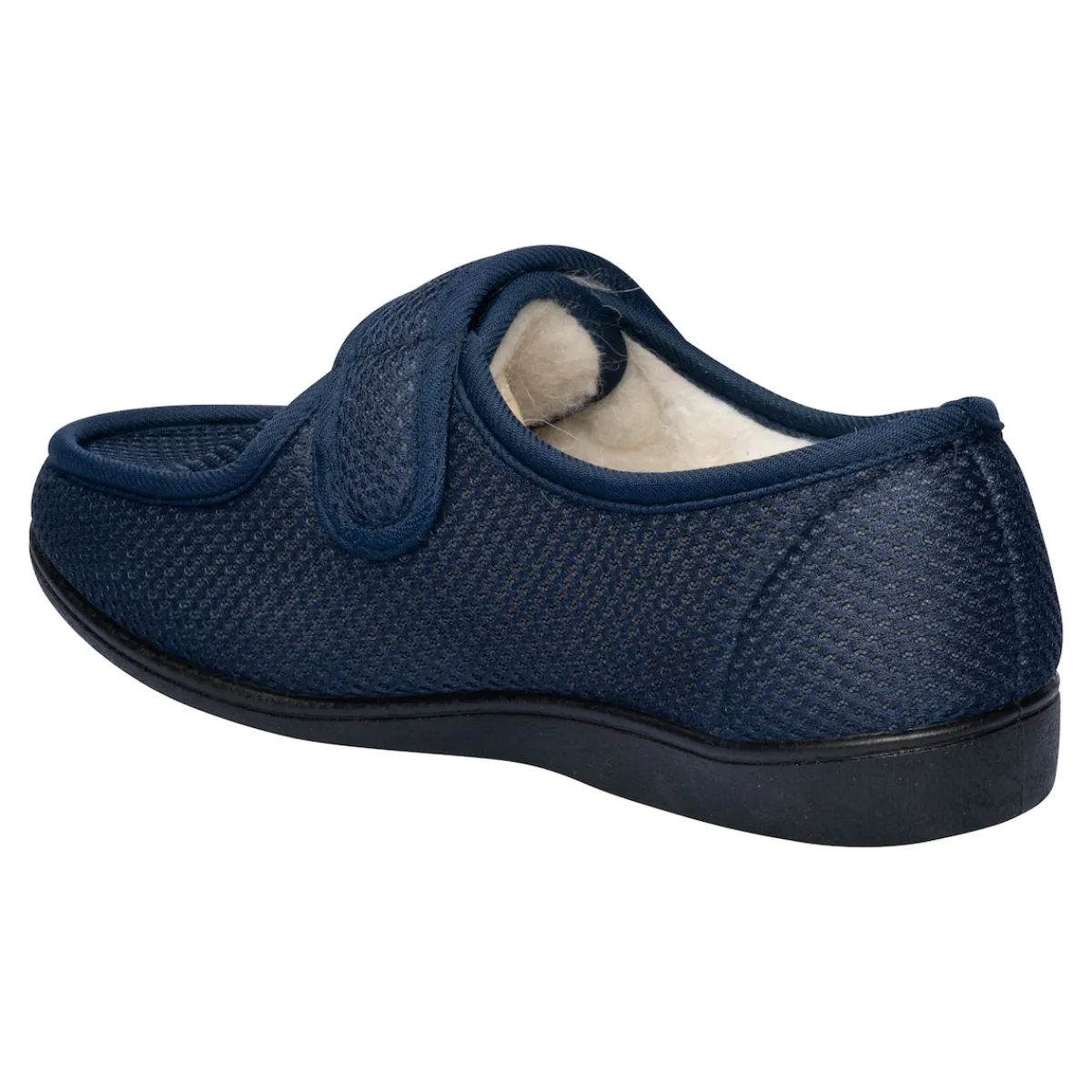 Damen Die moderne Hausfrau Klett-Hausschuh „Unisex“ mit Wolle