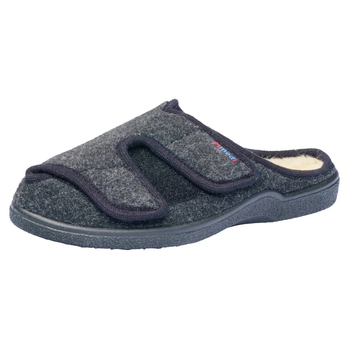 Damen Die moderne Hausfrau Klettpantoffel mit Schurwolle