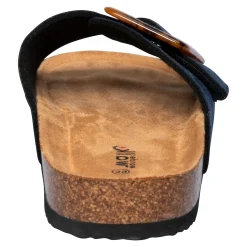 Damen Die moderne Hausfrau Klett-Pantolette „Miriam“ blau