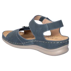 Damen Die moderne Hausfrau Klettsandalette „Carmen“ blau