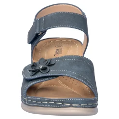 Damen Die moderne Hausfrau Klettsandalette „Carmen“ blau