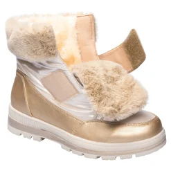 Damen Die moderne Hausfrau Klettstiefel „Leonita“ gold