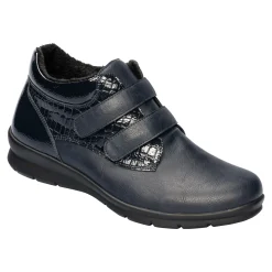 Damen Die moderne Hausfrau Klett-Stiefelette „Helga“ marine