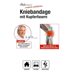 Die moderne Hausfrau Kniebandage mit Kupferfasern
