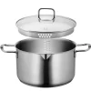 Die moderne Hausfrau Kochtopf, Edelstahl Sanvito 1 x Topf, 1 x Deckel
