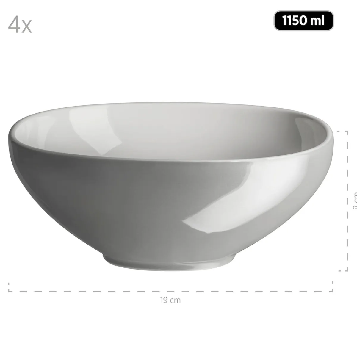 Die moderne Hausfrau Kombiservice, Keramik Isora Grau