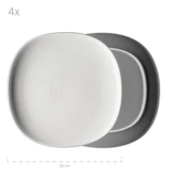 Die moderne Hausfrau Kombiservice, Keramik Isora Grau