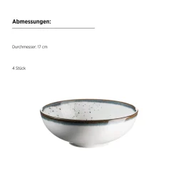 Die moderne Hausfrau Kombiservice, Porzellan Pintar Beige / Blau