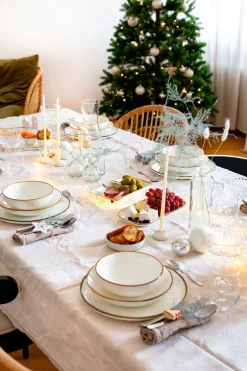 Die moderne Hausfrau Kombiservice, Porzellan Pintar Beige / Braun