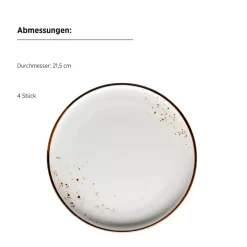 Die moderne Hausfrau Kombiservice, Porzellan Pintar Beige / Braun