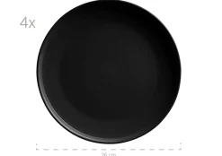 Die moderne Hausfrau Kombiservice, Steinzeug ALENIA Schwarz