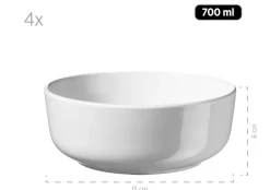 Die moderne Hausfrau Kombiservice, Steinzeug ALENIA Weiß