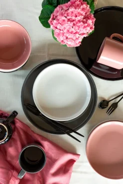 Die moderne Hausfrau Kombiservice, Steinzeug ALENIA Weiß