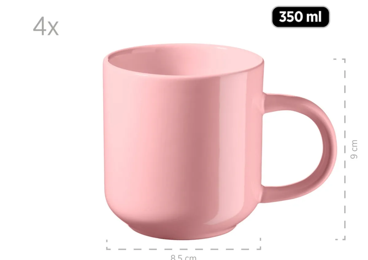 Die moderne Hausfrau Kombiservice, Steinzeug ALENIA Rosa