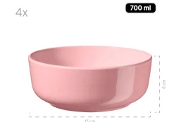 Die moderne Hausfrau Kombiservice, Steinzeug ALENIA Rosa