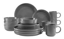 Die moderne Hausfrau Kombiservice, Steinzeug ALENIA Grau