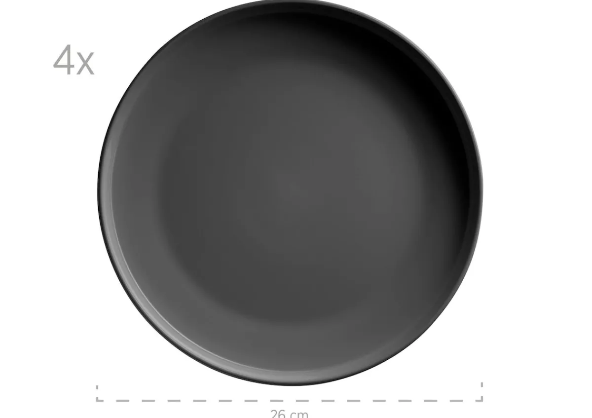 Die moderne Hausfrau Kombiservice, Steinzeug ALENIA Grau