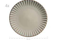 Die moderne Hausfrau Kombiservice, Steinzeug Confino Beige