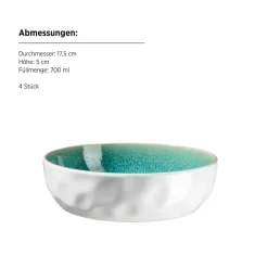 Die moderne Hausfrau Kombiservice, Steinzeug Elea Hellgrün