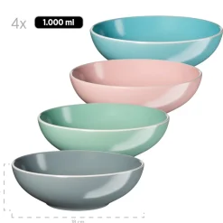 Die moderne Hausfrau Kombiservice, Steinzeug ELISSA II