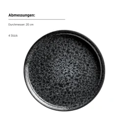 Die moderne Hausfrau Kombiservice, Steinzeug Filippa Schwarz