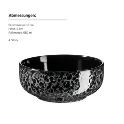 Die moderne Hausfrau Kombiservice, Steinzeug Filippa Schwarz