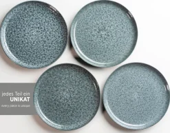 Die moderne Hausfrau Kombiservice, Steinzeug Filippa Grün