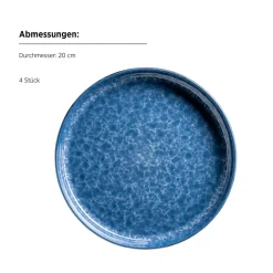 Die moderne Hausfrau Kombiservice, Steinzeug Filippa Blau