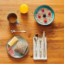 Die moderne Hausfrau Kombiservice, Steinzeug METALLIC RIM Blau