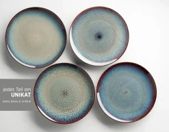 Die moderne Hausfrau Kombiservice, Steinzeug Teona 4 x Speisteller, 4 x Suppenteller, 4 x Dessertteller, 4 x Müslischüssel, 4 x Kaffeebecher