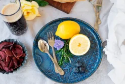 Die moderne Hausfrau Kombiservice, Steinzeug Trad. Tiles Blau