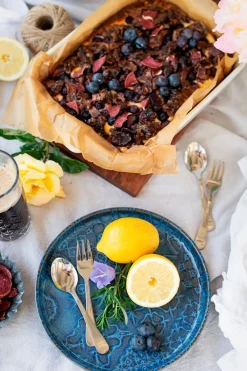 Die moderne Hausfrau Kombiservice, Steinzeug Trad. Tiles Blau