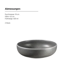 Die moderne Hausfrau Kombiservice, Steinzeug Unico Grau