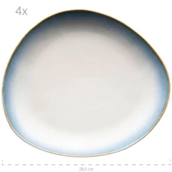 Die moderne Hausfrau Kombiservice, Steinzeut LA SINFONIA Blau