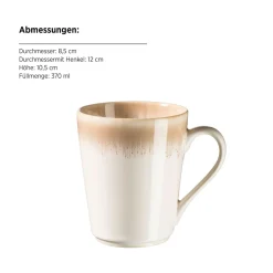 Die moderne Hausfrau Kombiservice, Steinzeut LA SINFONIA Beige