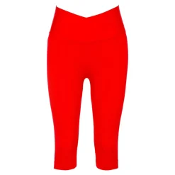 Damen Die moderne Hausfrau Komfort-Capri-Leggings "Leonie" rot