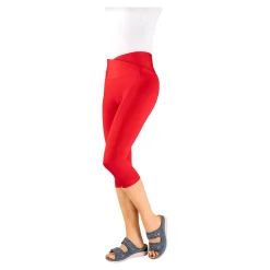 Damen Die moderne Hausfrau Komfort-Capri-Leggings "Leonie" rot