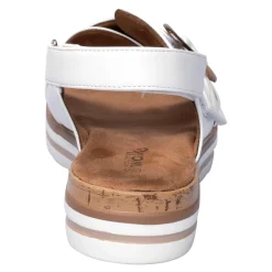 Damen Die moderne Hausfrau Komfort-Fashionsandale ­„Franka“ weiß