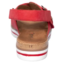 Damen Die moderne Hausfrau Komfort-Fashionsandale ­„Franka“ rot