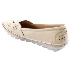 Damen Die moderne Hausfrau Komfort-Mokassin „Paradies“ beige